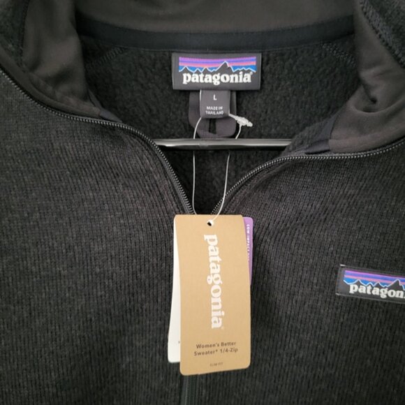 Patagonia Womens Better Sweater 1/4 Zip black Size Large black - Picture 2 of 8